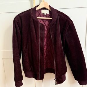 J.O.A. Faux Pony Hair Bomber Jacket (Size XS)